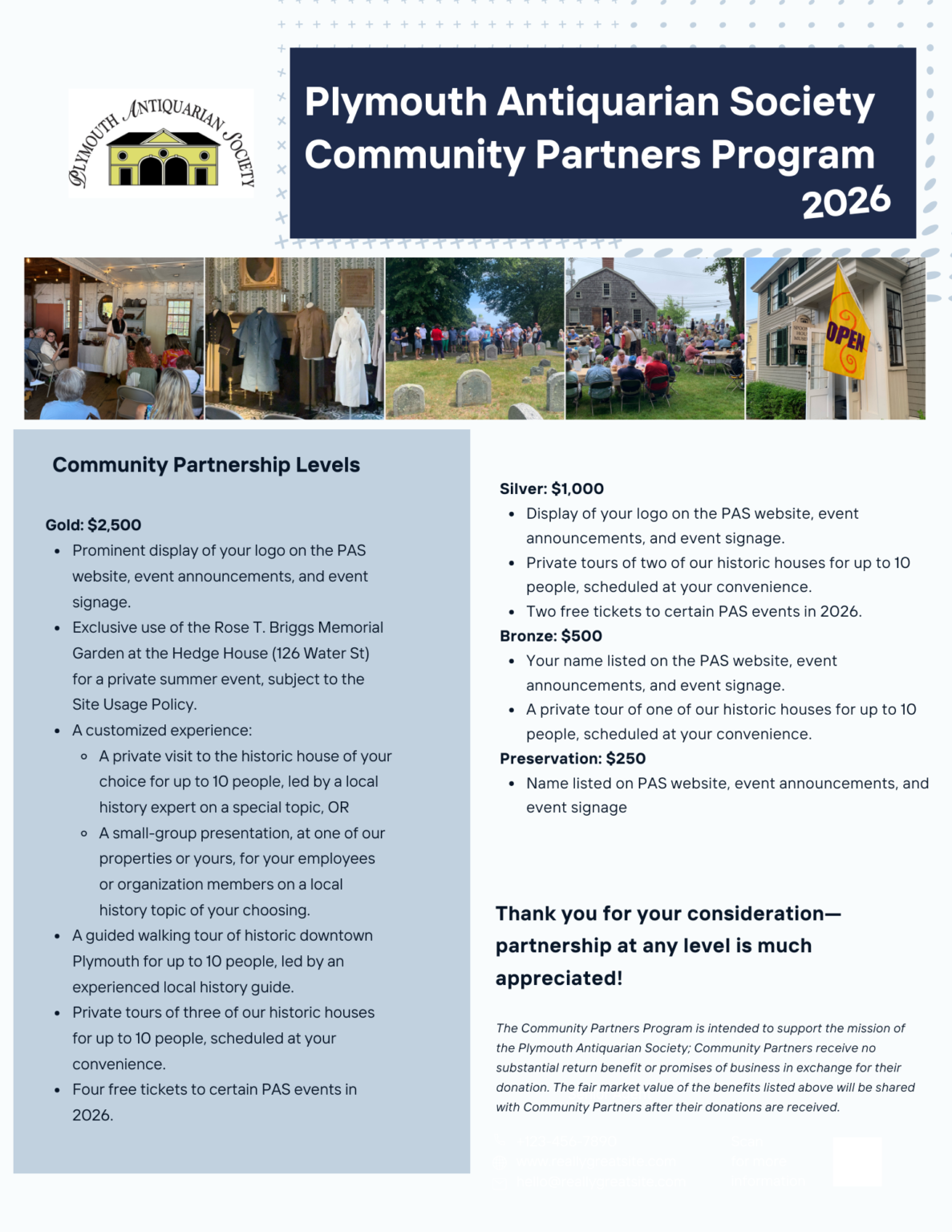 Community Partners Program - Plymouth Antiquarian Society